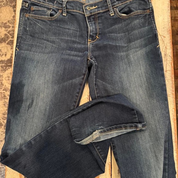 Denim - Abercrombie & Fitch Womens 2R Stretch Denim Jeans Dark Wash Low Rise Slim Leg